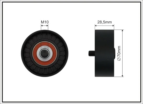 Deflection/Guide Pulley, V-ribbed belt