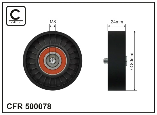 Deflection/Guide Pulley, V-ribbed belt