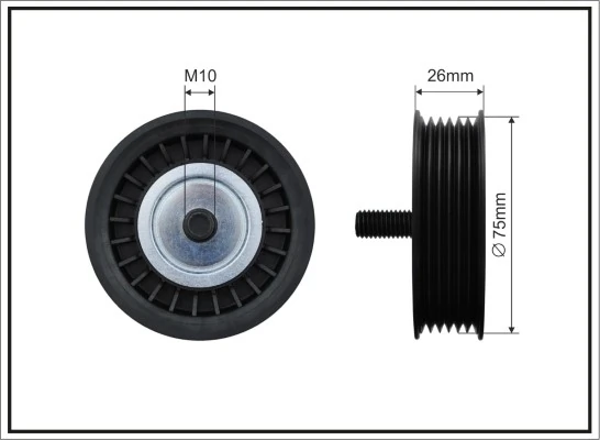 Deflection/Guide Pulley, V-ribbed belt