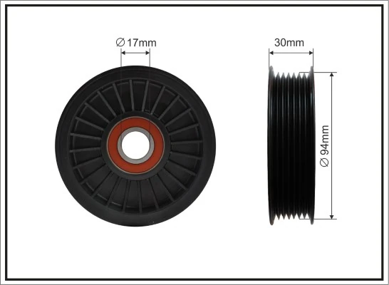 Tensioner Pulley, V-ribbed belt