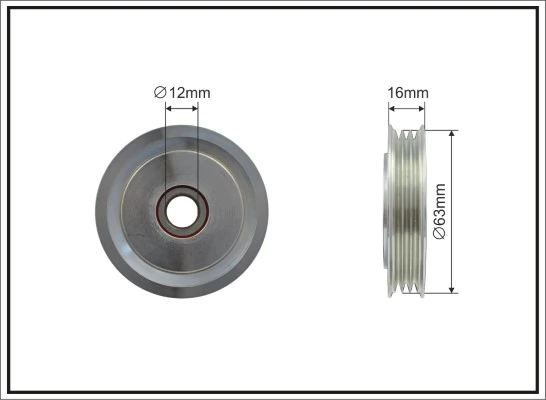 Deflection/Guide Pulley, V-ribbed belt