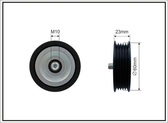 Deflection/Guide Pulley, V-ribbed belt
