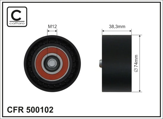 Deflection/Guide Pulley, V-ribbed belt