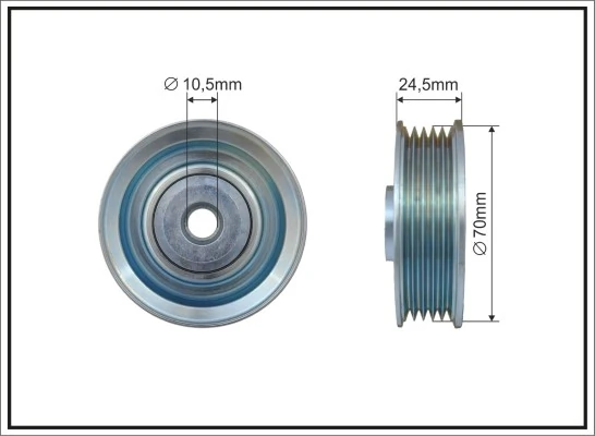Deflection/Guide Pulley, V-ribbed belt
