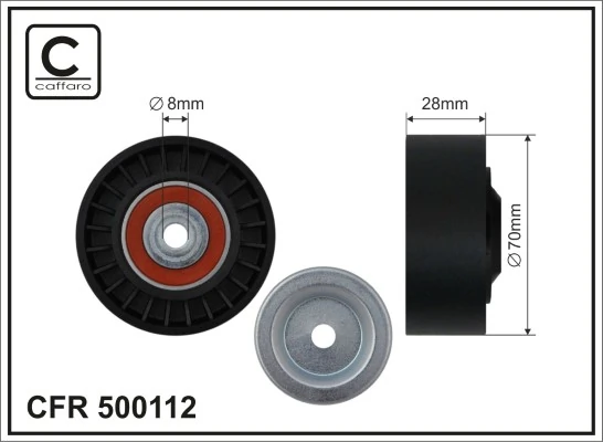 Deflection/Guide Pulley, V-ribbed belt