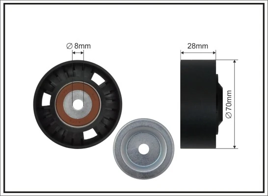 Deflection/Guide Pulley, V-ribbed belt