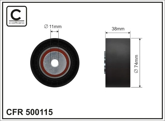 Deflection/Guide Pulley, V-ribbed belt