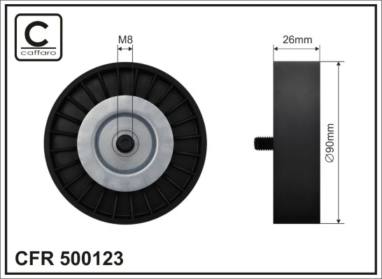 Deflection/Guide Pulley, V-ribbed belt