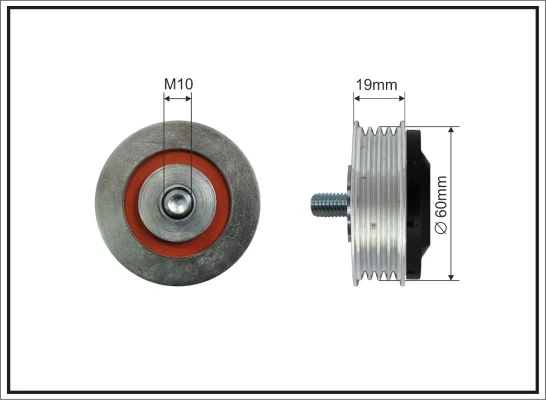 Tensioner Pulley, V-ribbed belt