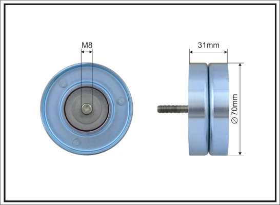 Deflection/Guide Pulley, V-ribbed belt
