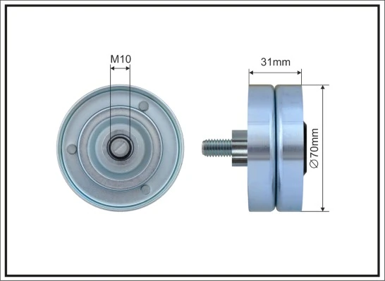 Deflection/Guide Pulley, V-ribbed belt
