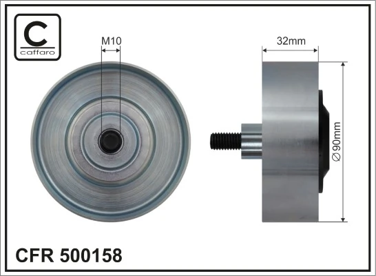 Deflection/Guide Pulley, V-ribbed belt
