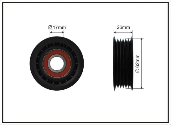 Tensioner Pulley, V-ribbed belt