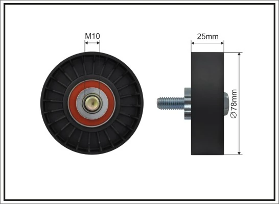 Deflection/Guide Pulley, V-ribbed belt