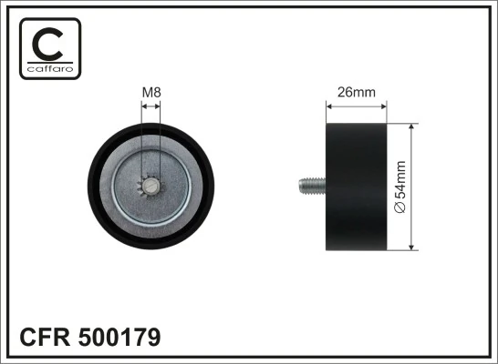 Deflection/Guide Pulley, V-ribbed belt