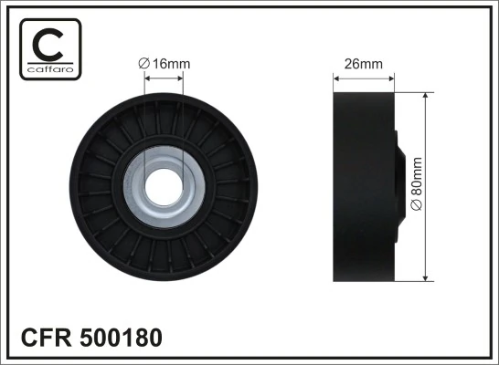 Deflection/Guide Pulley, V-ribbed belt