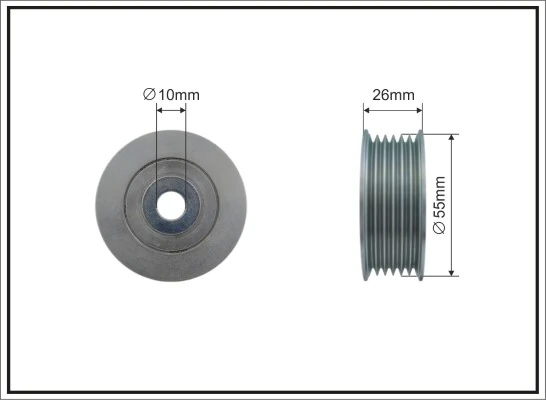 Deflection/Guide Pulley, V-ribbed belt