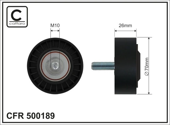 Deflection/Guide Pulley, V-ribbed belt