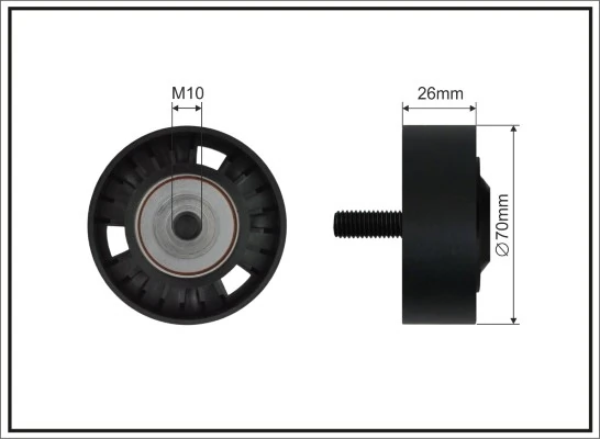Deflection/Guide Pulley, V-ribbed belt