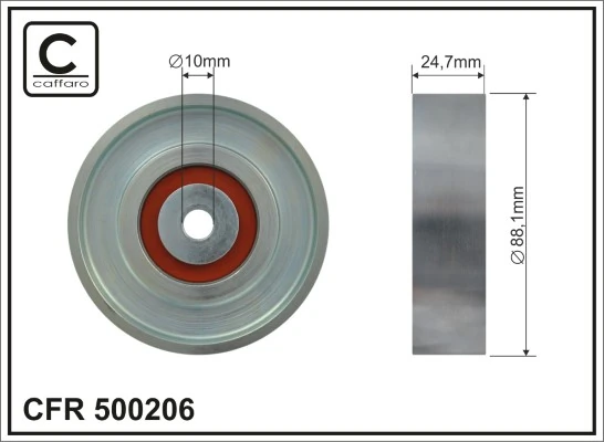 Deflection/Guide Pulley, V-ribbed belt