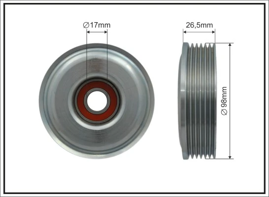 Tensioner Pulley, V-ribbed belt