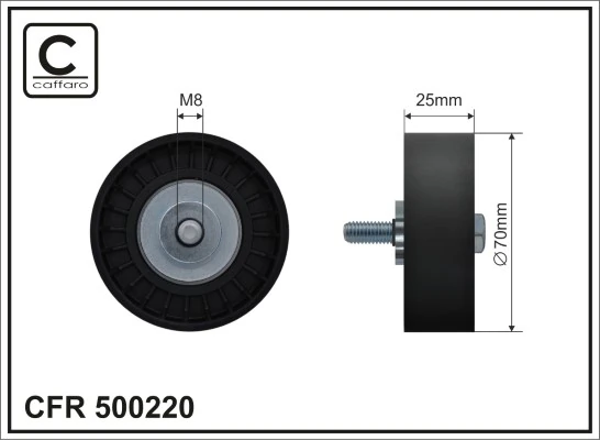 Deflection/Guide Pulley, V-ribbed belt
