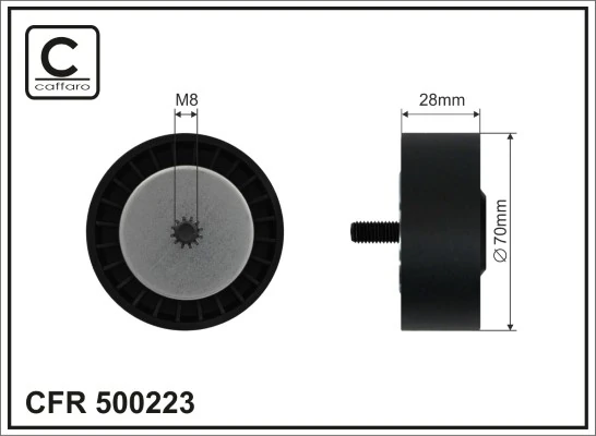 Deflection/Guide Pulley, V-ribbed belt