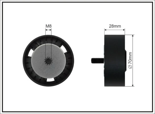 Deflection/Guide Pulley, V-ribbed belt