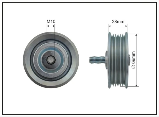 Deflection/Guide Pulley, V-ribbed belt