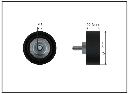 Deflection/Guide Pulley, V-ribbed belt