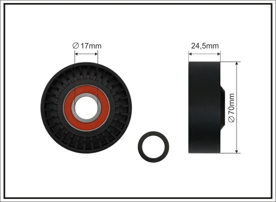 Tensioner Pulley, V-ribbed belt