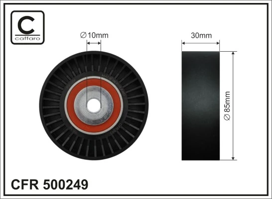 Deflection/Guide Pulley, V-ribbed belt