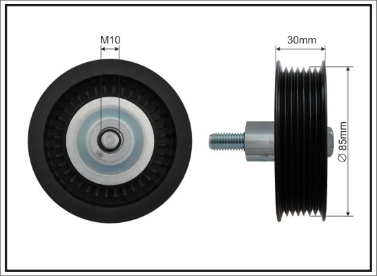Deflection/Guide Pulley, V-ribbed belt