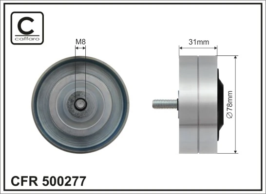 Deflection/Guide Pulley, V-ribbed belt