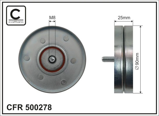 Deflection/Guide Pulley, V-ribbed belt