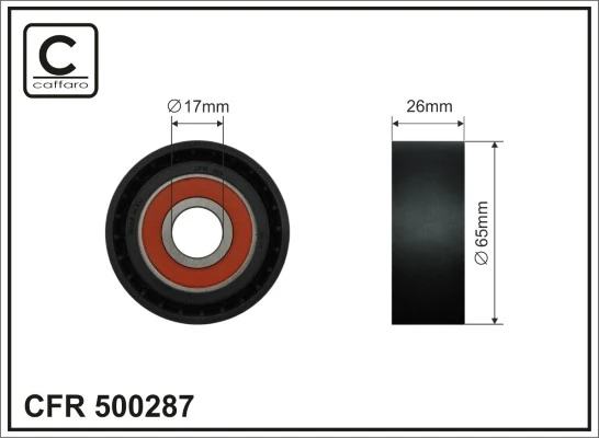 Deflection/Guide Pulley, V-ribbed belt