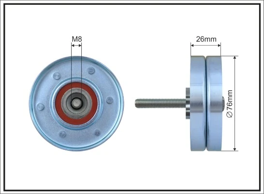 Deflection/Guide Pulley, V-ribbed belt