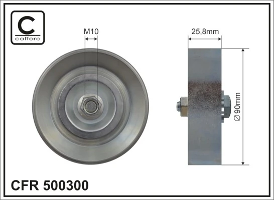 Deflection/Guide Pulley, V-ribbed belt
