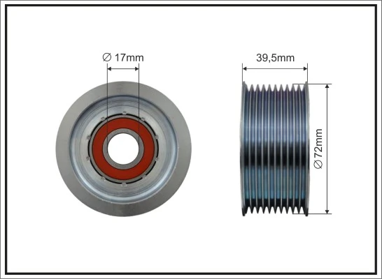 Deflection/Guide Pulley, V-ribbed belt