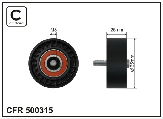 Deflection/Guide Pulley, V-ribbed belt