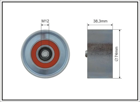 Deflection/Guide Pulley, V-ribbed belt