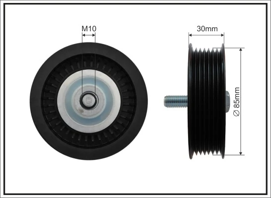 Deflection/Guide Pulley, V-ribbed belt