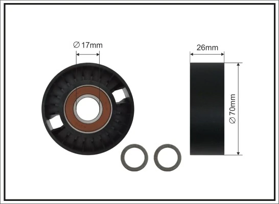 Tensioner Pulley, V-ribbed belt