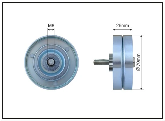 Deflection/Guide Pulley, V-ribbed belt