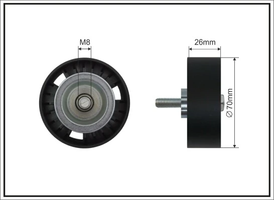 Deflection/Guide Pulley, V-ribbed belt