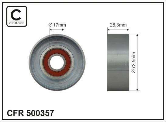 Deflection/Guide Pulley, V-ribbed belt