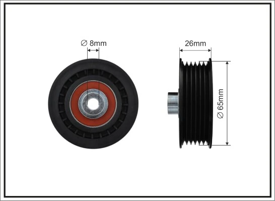 Deflection/Guide Pulley, V-ribbed belt