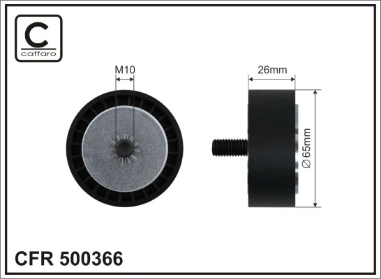 Deflection/Guide Pulley, V-ribbed belt
