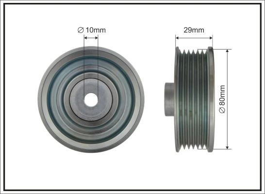 Deflection/Guide Pulley, V-ribbed belt