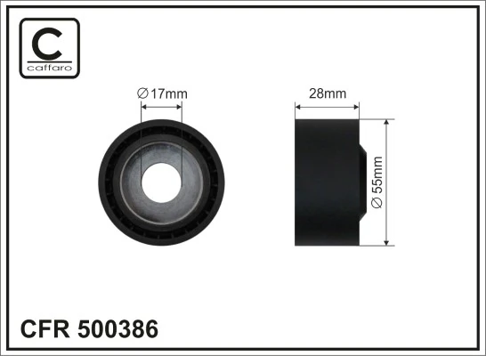 Deflection/Guide Pulley, V-ribbed belt